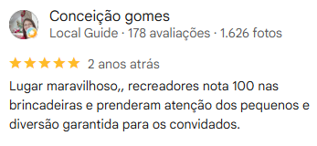 Avaliação de Conceição Gomes no Google